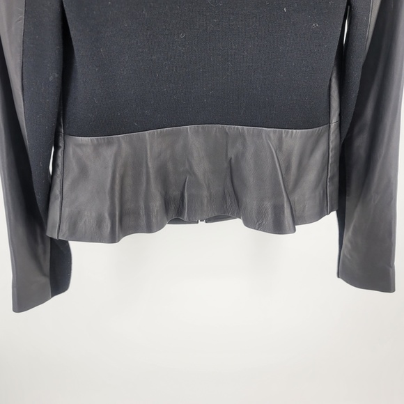 Hinge by Nordstrom Womens Black 100% Lamb Leather Zippered Jacket NWT Size Small - Picture 16 of 16